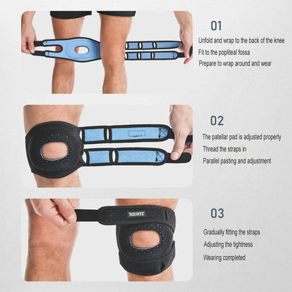AOLIKES 1PC Patella Knee Brace Knee Compression Sleeve Support for Women Men Knee Pain Arthritis Pain Sport Knee Guard Knee Pads